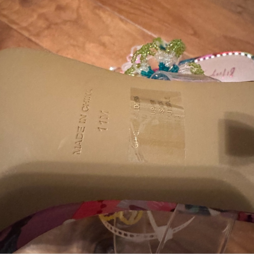 NWT BETSEY JOHNSON Goldiee Embellished Heeled Sandals Sz 11 (no original box) - Picture 14 of 14